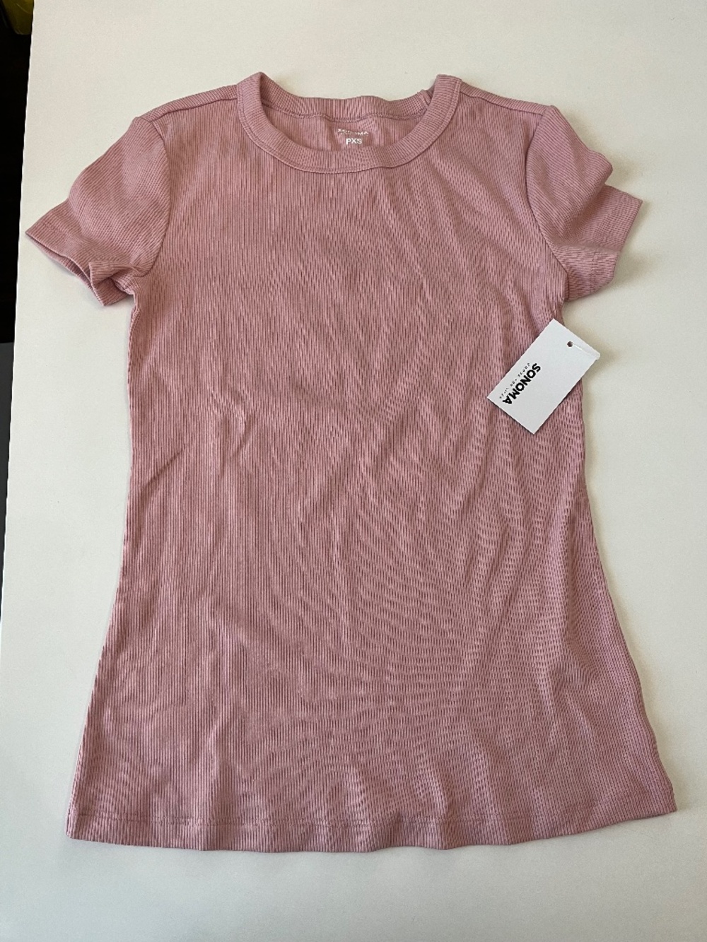 Sonoma Ribbed Short Sleeve Top! XS Petite! NEW! Never Worn!